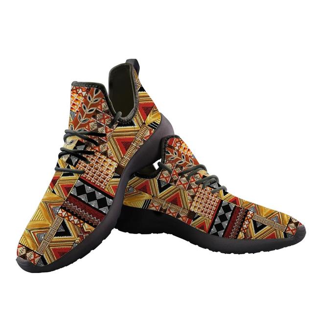 ELVISWORDS New Men Platform Vulcanized Shoes Vintage African Ethnic Tribal Print Breathable Mesh Knitting Sneakers zapatillas