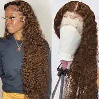 180% Pre-Plucked Natural Wave Glueless Curly Human Hair Wigs For Women Water Wave Glueless Wig Pre-Cut HD Synthetic Lace Wig