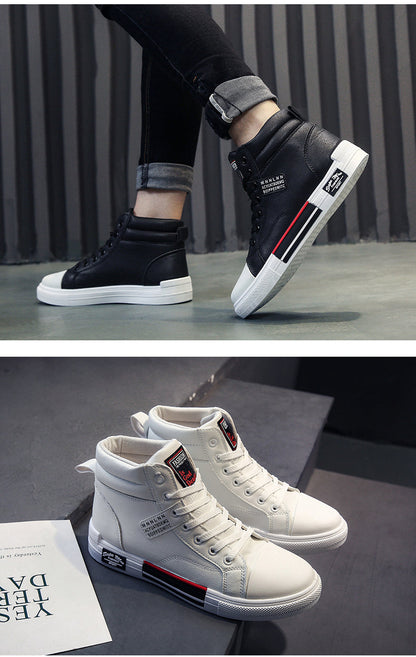 xiangtuibao  High Top Shoes Men Fashion Breathable Casual Shoes Daily White Shoes Classic Wear Resitant gym shoes Men Hip Hop Sneakers