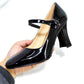 classic pumps Mary Janes brand patent leather thick high heels shoes women party dress OL shoes spring summer shoes sexy pumps