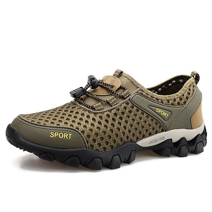 New outdoor sports men's shoes mesh air-conditioned shoes breathable deodorant running men's sports casual shoes in summer