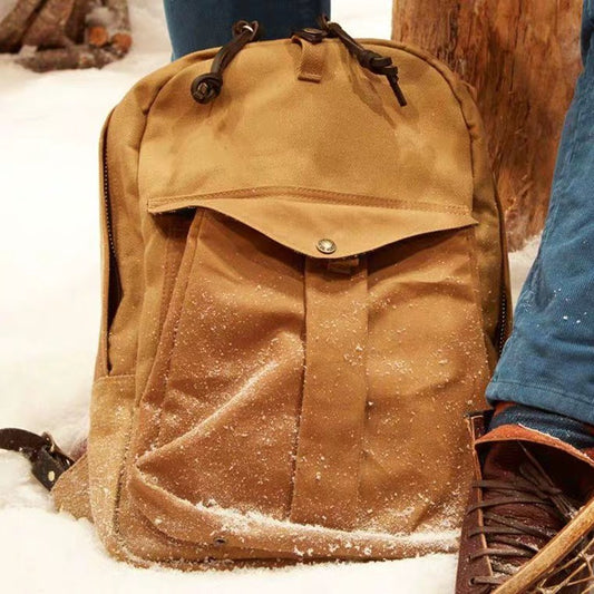 XIANGTUIBAO Factory Supply American Backpack Oil Wax Waterproof Vintage Canvas Bag Outdoor Travel Men and Women Casual Computer Bag