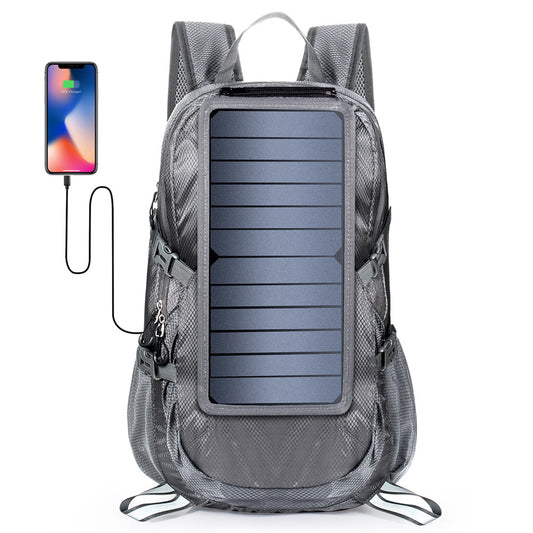 XIANGTUIBAO Outdoor Sports Solar Energy for Foreign Trade Folding Bag Travel Mountain Climbing Hiking Bag Men's and Women's Rechargeable Backpack