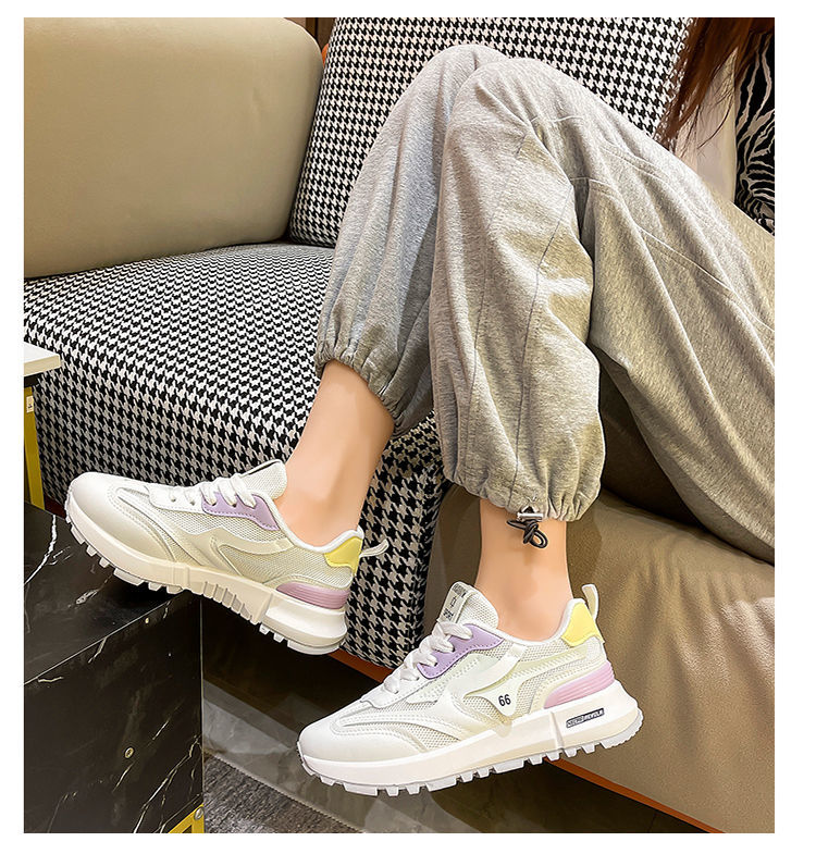 spring New Female Casual Shoes Breathable Light Woman Sneakers Women's Vulcanize Shoes Mixed Color Non-slip Soft Sole Shoes