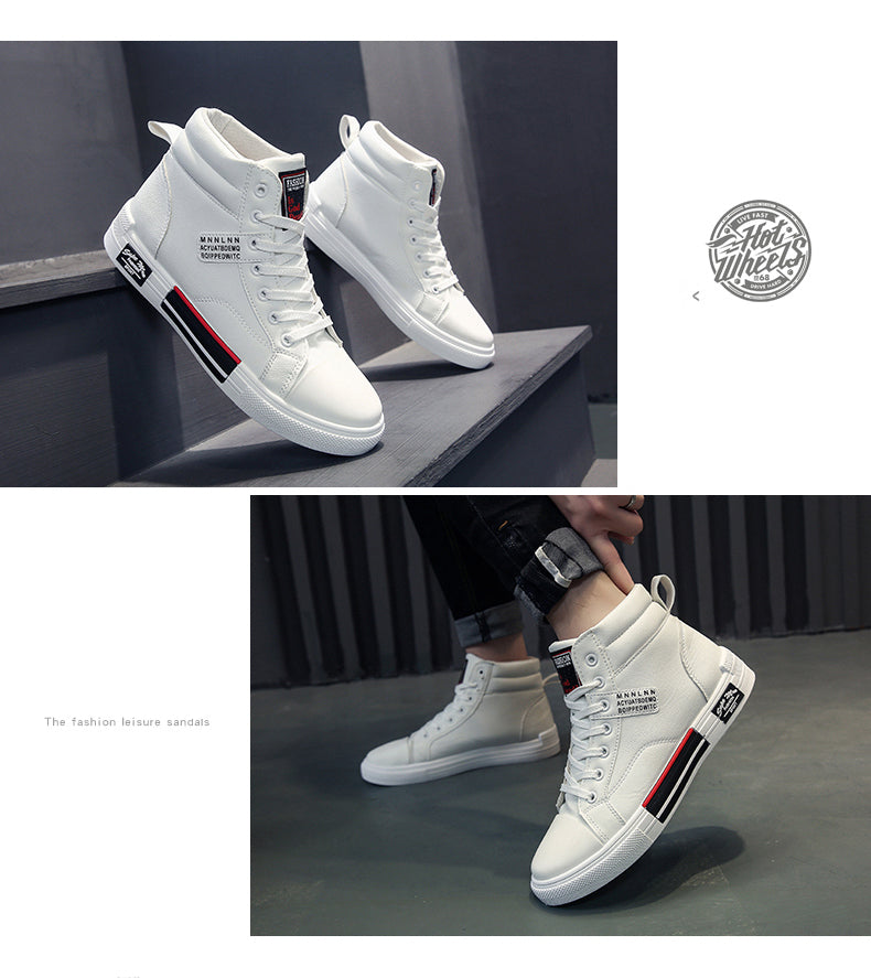 xiangtuibao  High Top Shoes Men Fashion Breathable Casual Shoes Daily White Shoes Classic Wear Resitant gym shoes Men Hip Hop Sneakers