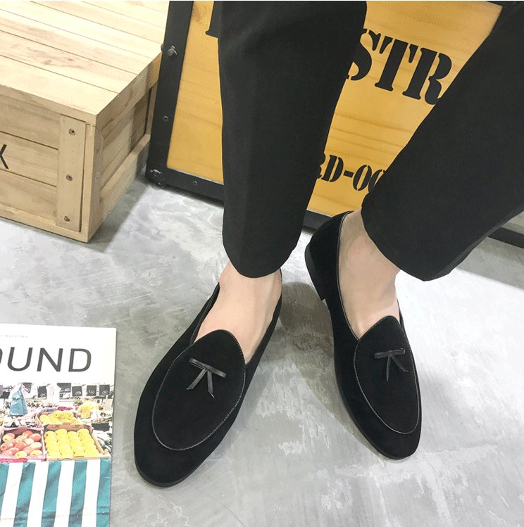 Suede Loafers Men Slip Slippers Tassel Moccasins Man Casual Flats Men's Dress Shoes Italian Leather Slip On Shoes Luxury