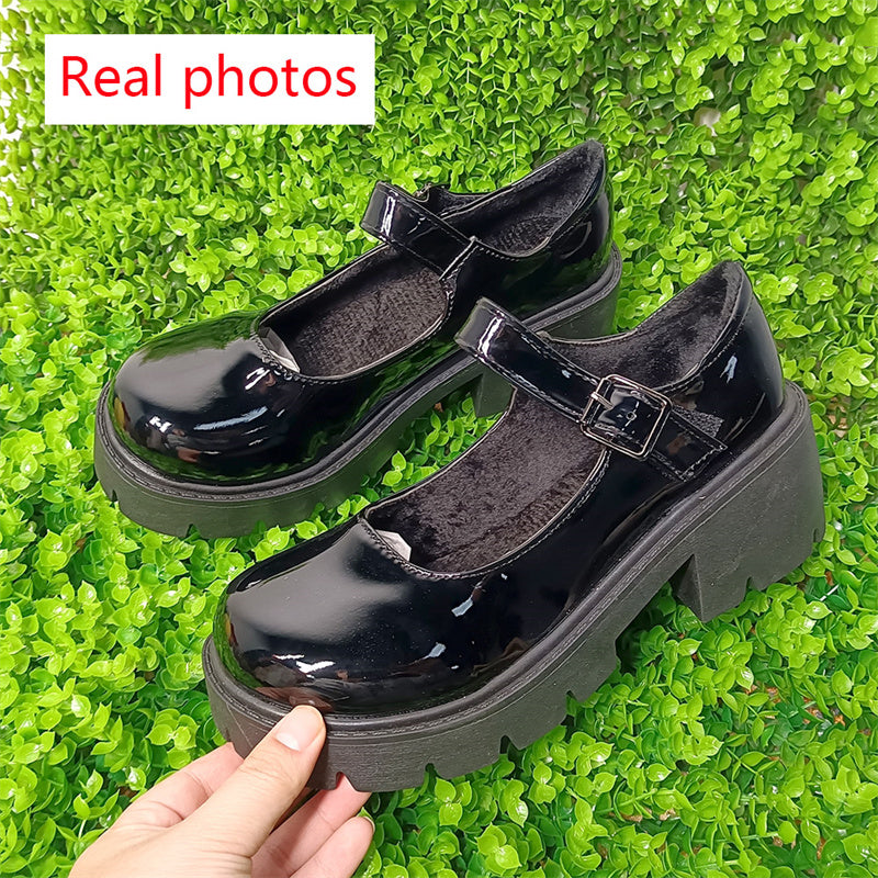 xiangtuibao  Women Shoes Japanese Style Lolita Shoes Women Vintage Soft High Heel Platform shoes College Student Mary Jane shoes