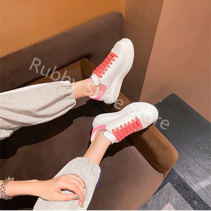 White Shoes Sneakers Designer Brand Luxury Women Platform Mcqueen Couple Shoes  for Men Chaussure Femme Zapatos De Mujer RB5