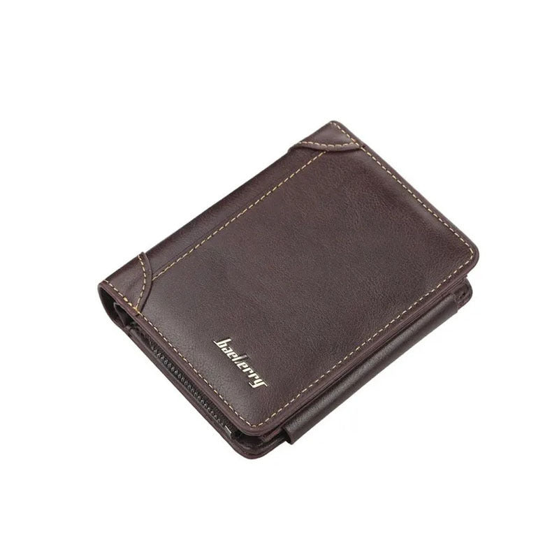 1pc Stylish Mens Short Wallet - Ultra-Thin, Multi-Card Slots & Zippered Coin Pocket - Secure, Compact Design - Perfect Gift for Him on Valentines Day