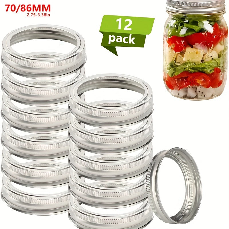 12pcs Replacement Sealing Rings For Mason Canning Jars, Split Mason Ring For Ball, Kerr And More, 100% Fitting, Summer Drinkware Accessories, Home Kitchen Items, Rings Only