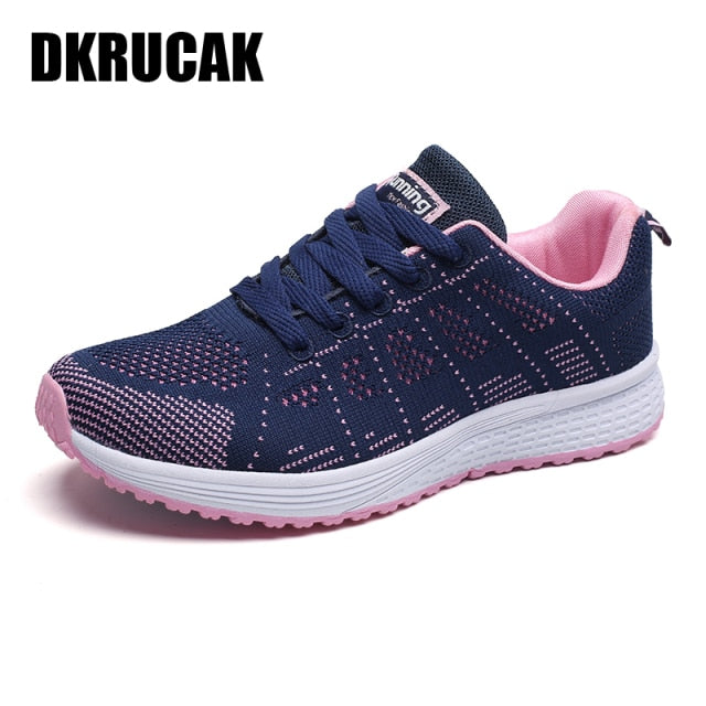 xiangtuibao   Mesh Women Sneakers Breathable Women Flat Shoes Lightweight Casual Shoes Ladies Lace-up Deportivas Mujer Chaussures Femme