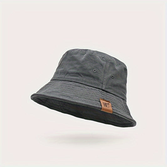 Cotton Bucket Hat for Men and Women - Summer Sun Fishing Cap, Foldable, Anti-UV, Lightweight, Woven, Non-Stretch Fabric