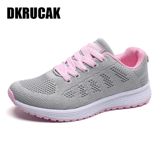 xiangtuibao   Mesh Women Sneakers Breathable Women Flat Shoes Lightweight Casual Shoes Ladies Lace-up Deportivas Mujer Chaussures Femme