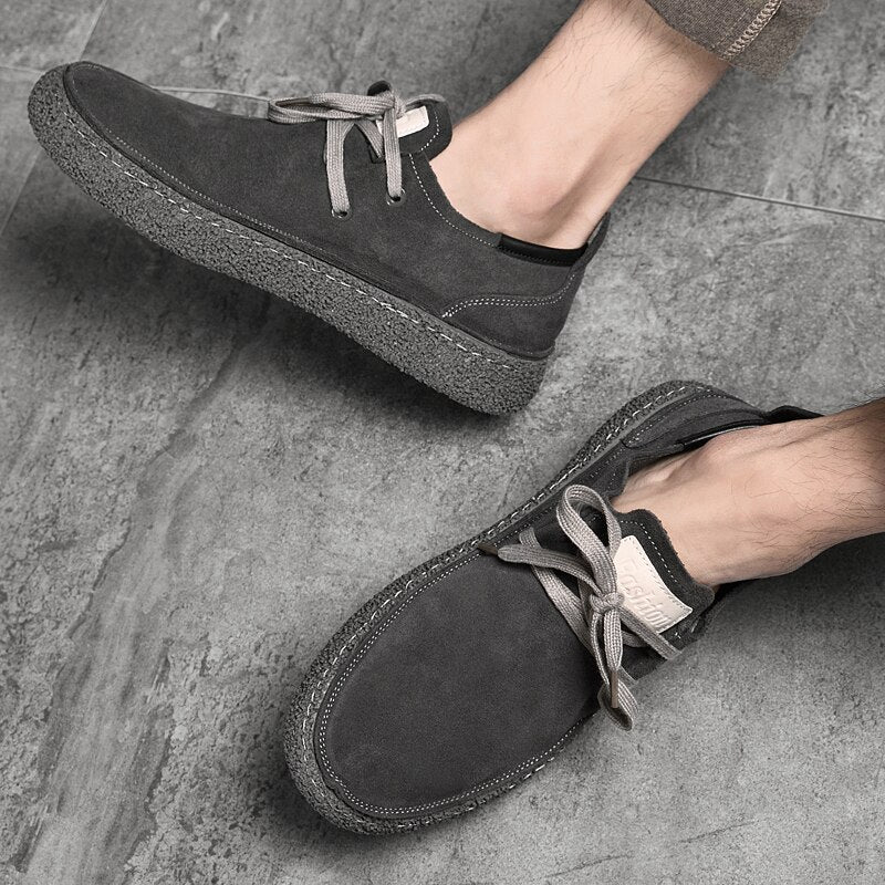 xiangtuibao New Casual Shoes Men Suede Leather Casual Sneakers Mens Good Quality Walking Shoes Man Fashion Youth Casual Shoe