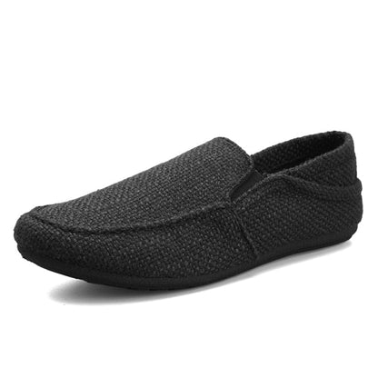 PUPUDA New Loafers Men Breathable Casual Shoes Classic Linen Slip On Sneakers Male Summer Cheap Driving Shoes For Men Wide