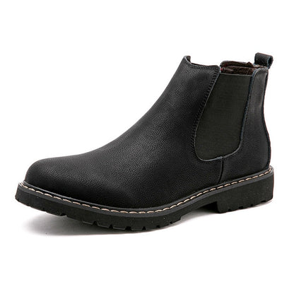 xiangtuibao Fashion Genuine Leather Chelsea Boots Men Winter Shoes Autumn Winter Warm Shoes Men Ankle Boots Cowhide Male Brand Shoes A1913