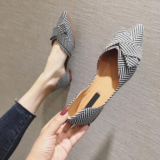xiangtuibao  Fashion Flats for Women Shoes  Spring Summer Boat Shoes Pointed toe Casual Slip-on Shoes Elegant Ladies Footwear A1394