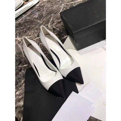 Pearl heel pointed high heels women  new autumn color matching stiletto pumps