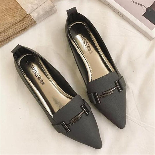 xiangtuibao   new European American style women shoes shallow mouth tip comfort non-slip soft  flat heel flat sole female Ms. work shoes