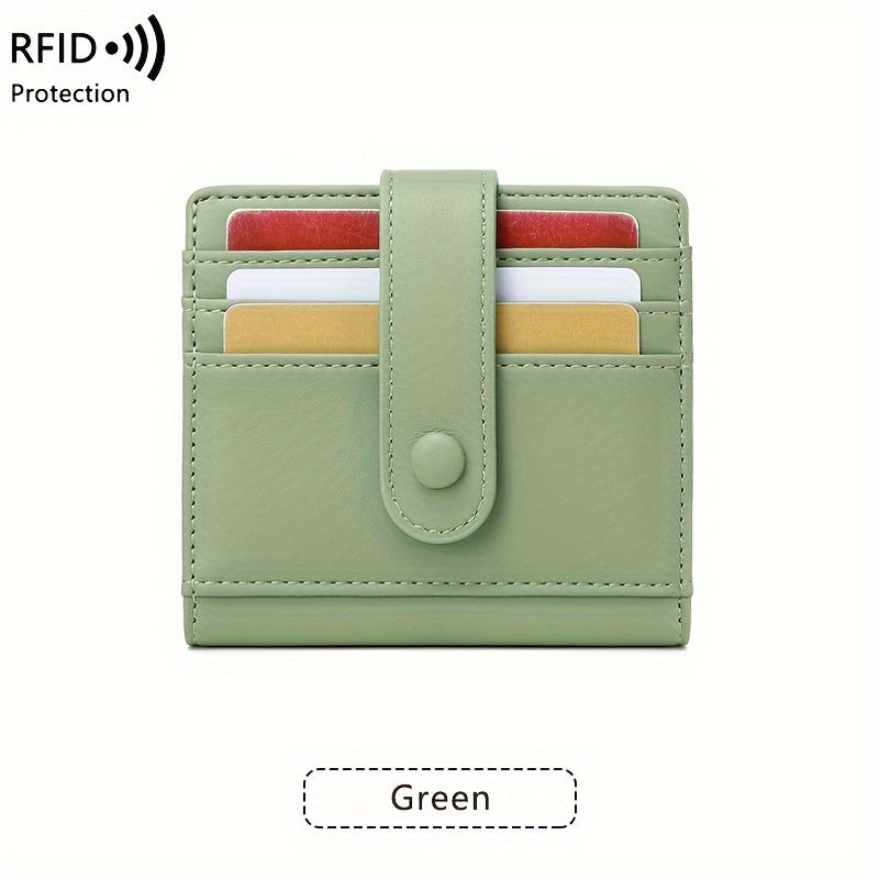 RFID-Safe, Lightweight Women's Wallet by CHARM INFINITE - Water-Resistant, Multi-Card Holder for Daily Commute, Snap Closure