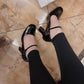 classic pumps Mary Janes brand patent leather thick high heels shoes women party dress OL shoes spring summer shoes sexy pumps