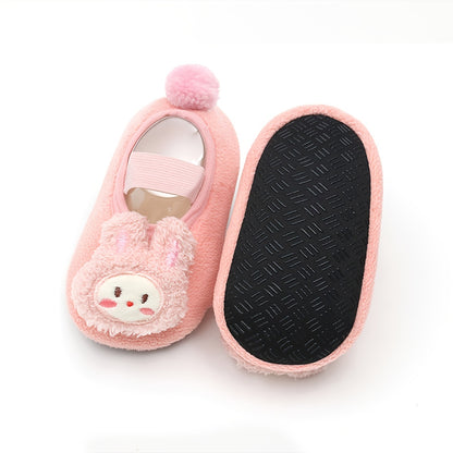 1/2pairs Baby Girls Kids Cartoon Animal Pattern Cute Socks, Anti-skid Socks, Breathable Comfy Floor Socks, Toddlers Children's Trendy Socks Shoes