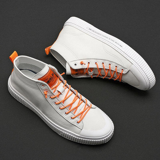 Autumn and Winter New Korean Men's Casual High-top All-match Sneakers Large Size Trendy White Men's Trendy Shoes  ZZ314