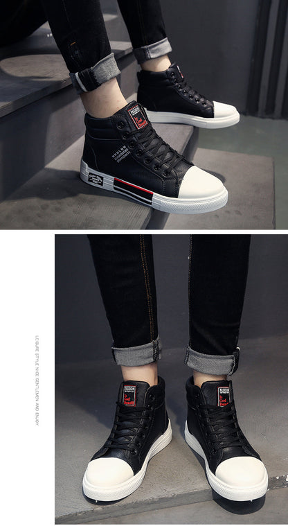 xiangtuibao  High Top Shoes Men Fashion Breathable Casual Shoes Daily White Shoes Classic Wear Resitant gym shoes Men Hip Hop Sneakers