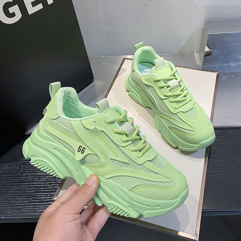 spring New Female Casual Shoes Breathable Light Woman Sneakers Women's Vulcanize Shoes Mixed Color Non-slip Soft Sole Shoes