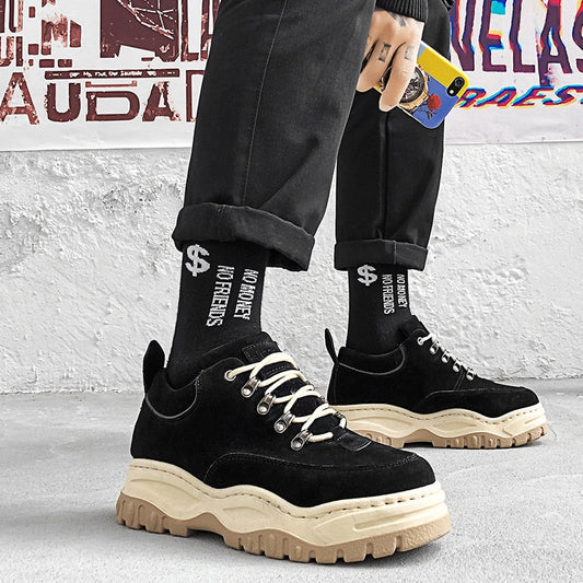 EXCARGO Casual Shoes Men Chunky Sneakers Platform  New Summer male Sneakers black autumn shoes sneaker for men comfortable