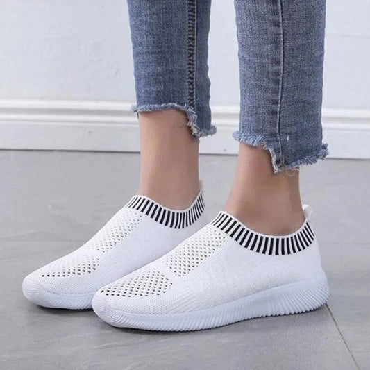 Rimocy  New Breathable Mesh Sneakers Women Flats Lightweight Non-slip Sports Shoes Ladies Comfortable Soft Sole Casual Shoes