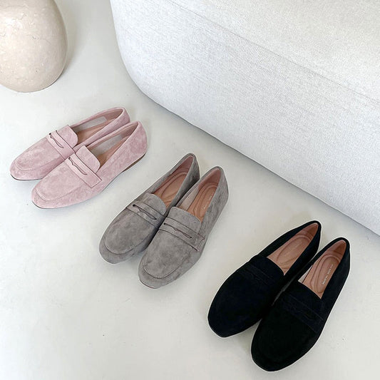 Faux Suede Casual Loafers Single Shoes Women  Summer Autumn Fashion Slip on Shoes Girls Moccasin Mules Office Ladies Flats