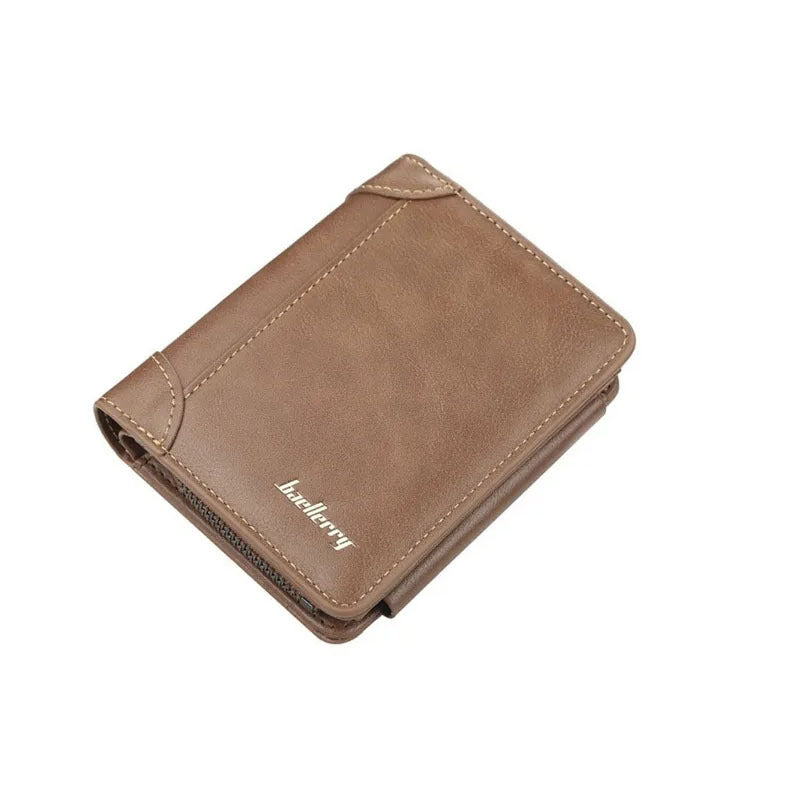 1pc Stylish Mens Short Wallet - Ultra-Thin, Multi-Card Slots & Zippered Coin Pocket - Secure, Compact Design - Perfect Gift for Him on Valentines Day