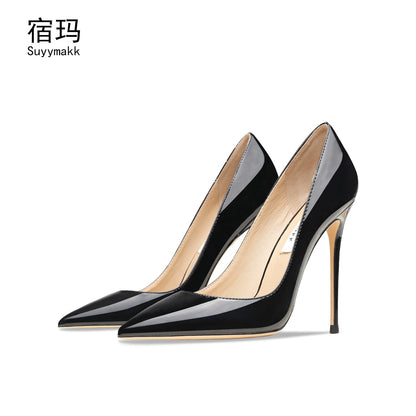 xiangtuibao  spring luxury brand leather extreme high heel pointed toe fashion ladies high-heeled shoes for women's shoes party wedding shoes