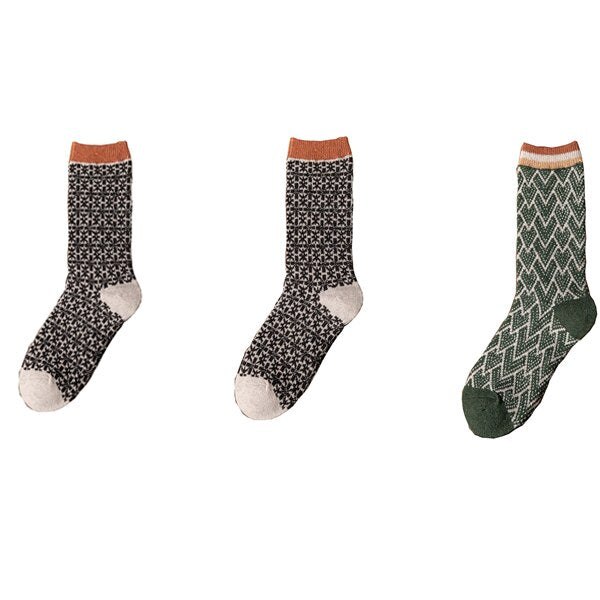 3 Pairs Long Winter Socks Women Fashion New Cold Resistance Keep Warm Wool Socks Thick Snowfield Sports Korean Socken Calze