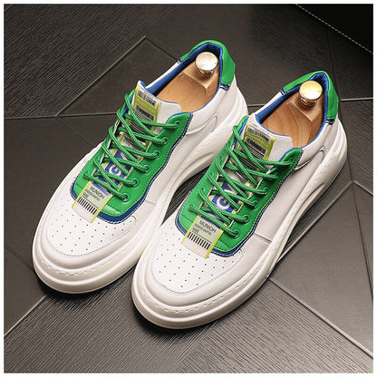 New Brand Designer Men's Comfortable White  Lace Up Board Shoes Causal Flats Moccasins Luxury Punk Rock Walking Sneakers