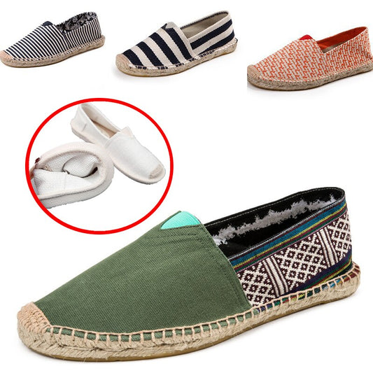 Women Summer Linen Breathable Casual Flats Shoes Mens Espadrilles Loafers Fashion Boy Canvas Shoes Fisherman Driving Footwear