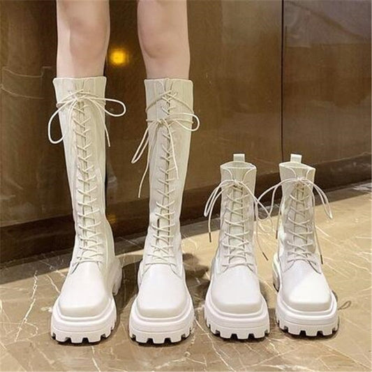 xiangtuibao Sexy Slim Women's Wedges Over The Knee Thick bottom High Heels Boots Autumn Winter Wear-resistant non-slip Boots Woman Boot