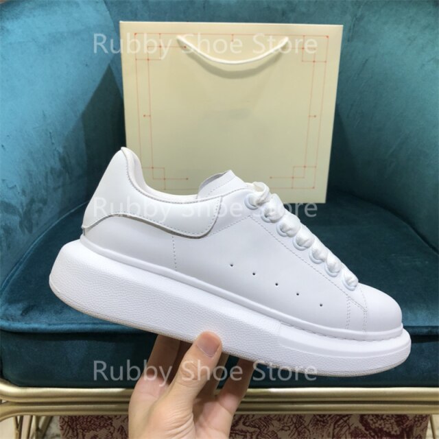 White Shoes Sneakers Designer Brand Luxury Women Platform Mcqueen Couple Shoes  for Men Chaussure Femme Zapatos De Mujer RB5