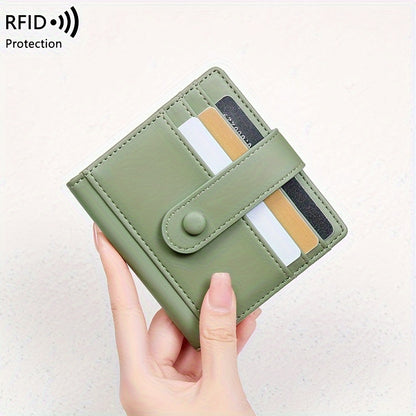 RFID-Safe, Lightweight Women's Wallet by CHARM INFINITE - Water-Resistant, Multi-Card Holder for Daily Commute, Snap Closure