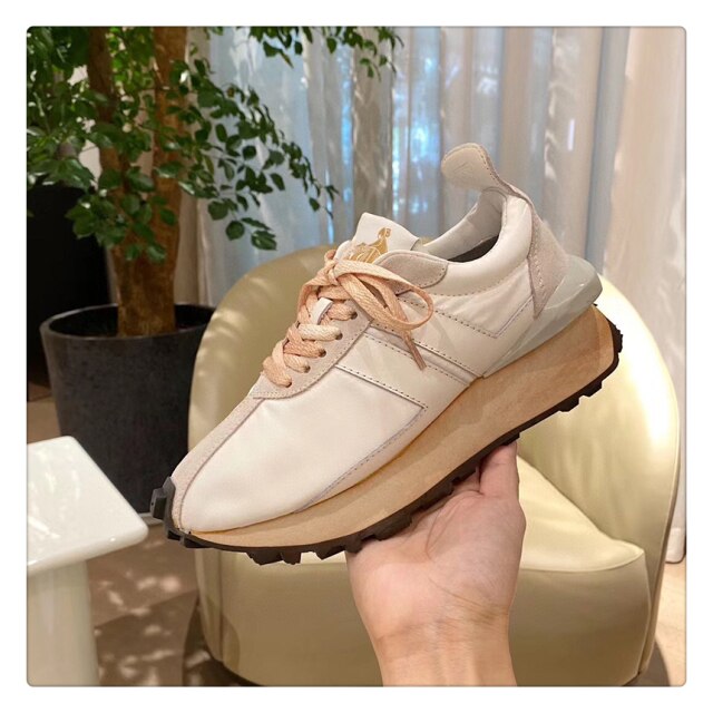 Running shoes color matching Forrest Gump shoes retro style distressed lace-up female platform platform sneakers