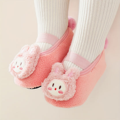 1/2pairs Baby Girls Kids Cartoon Animal Pattern Cute Socks, Anti-skid Socks, Breathable Comfy Floor Socks, Toddlers Children's Trendy Socks Shoes