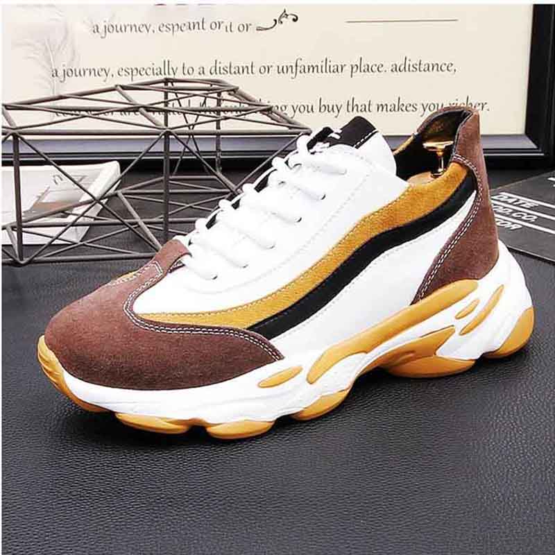 High Quality Spring Brand Designer Men Mixed Color Lace Up Walk Shoes Causal Flats Moccasins Luxury Rock Hip Hop Punk Sneakers