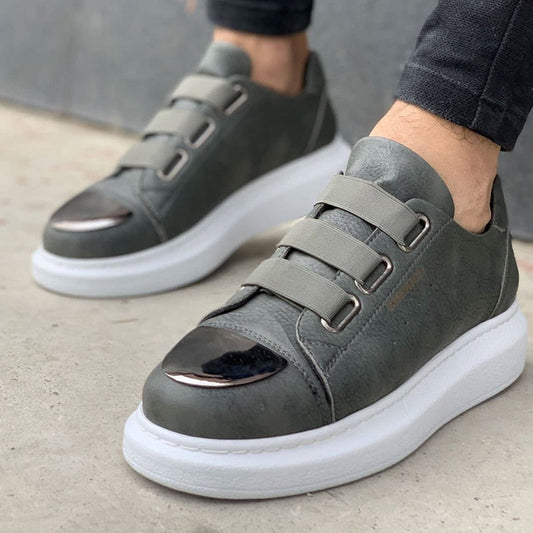 xiangtuibao  Chekich Men's Shoes Anthracite Color Elastic Band Closure Non Leather Spring & Fall Seasons Slip On Wear Flexible  Fashion Office Orthopedic Sneakers Comfortable Unisex Lightweight Wedding Gray Breathable CH251 V1
