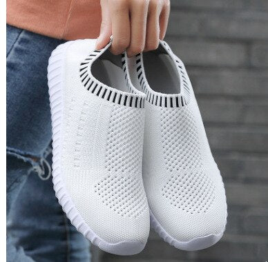 Rimocy  New Breathable Mesh Sneakers Women Flats Lightweight Non-slip Sports Shoes Ladies Comfortable Soft Sole Casual Shoes