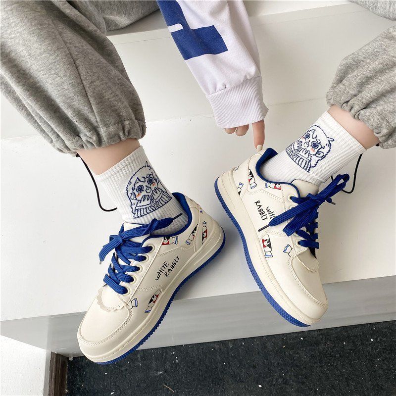 Kawaii Summer Shoes for Women Fashion  Candy Print Sneakers Cute Lolita Shoes INS Casual Footwear Woman Vulcanize Shoes