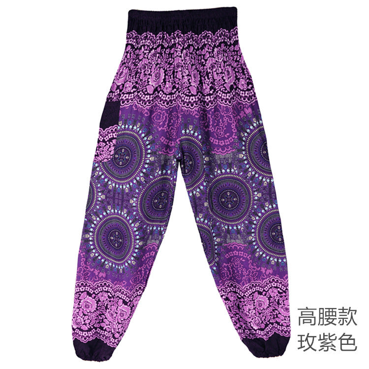 XIANGTUIBAO  H004 Cross-Border  European and American Thailand Casual Yoga Pants Bloomers Yoga Clothes Women's Rayon Rayon