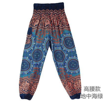 XIANGTUIBAO  H004 Cross-Border  European and American Thailand Casual Yoga Pants Bloomers Yoga Clothes Women's Rayon Rayon