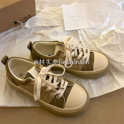 xiangtuibao Canvas Sneakers Woman Vulcanized Shoes Platform Sneakers Women Lace Up Pink Flats Sneakers Ladies Spring Autumn Sports Shoes INS