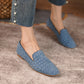 xiangtuibao New Fashion Women Spring Summer Suede Loafers Comfortable Shoes Woman Leather Slip On Casual Flats Ladies Low Heels Blue